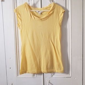 NWT Banana Republic small yellow cap sleeve top
